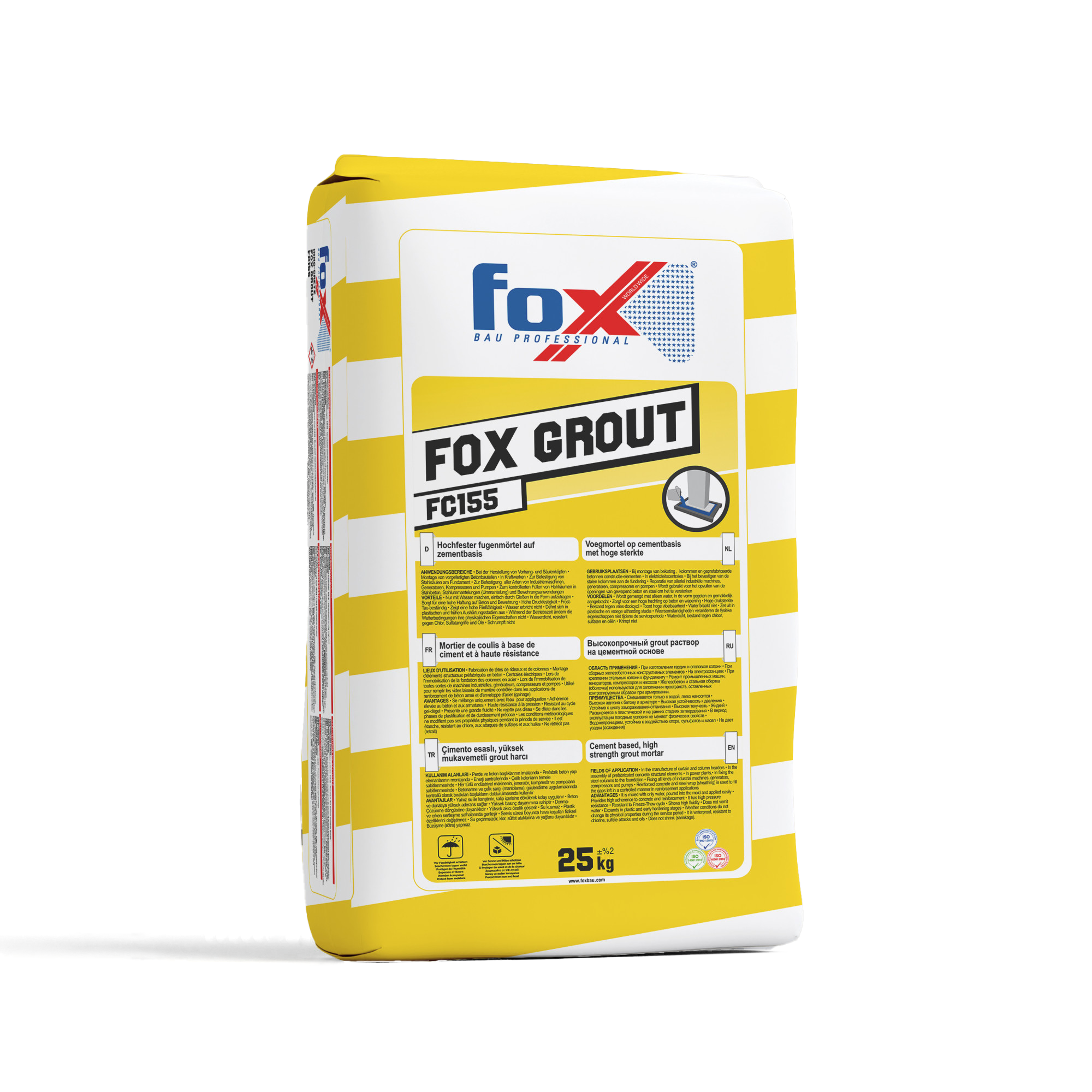 გროუტი FOX GROUT FC155 (R4) 25kg — თხევადი ჰიდროიზოლაცია
